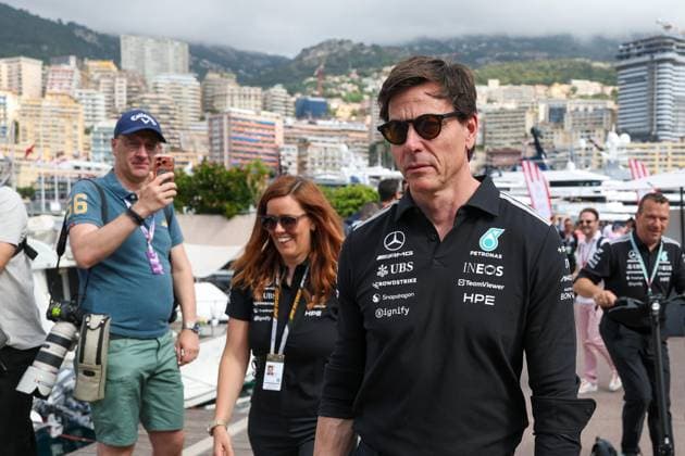 Teamchef Toto Wolff (Mercedes-AMG Petronas) kommt am Paddock an, Rennen, Grosser Preis von Monaco, Motorsport, Herren, Formel 1, 07.06.2026 Monte Carlo Monaco MCO