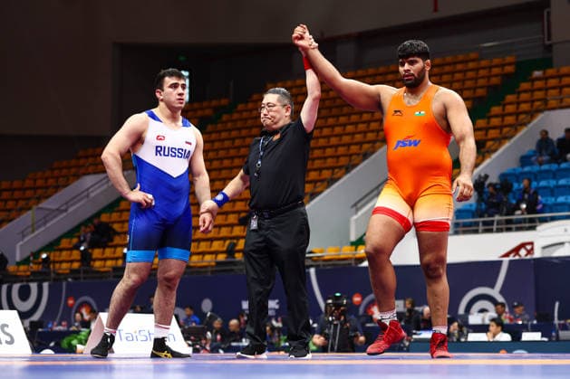 World Ranking Series Ulaanbaatar Open 125kg FS - Dinesh Dinesh (IND) df. Timur Kotaev (RUS)