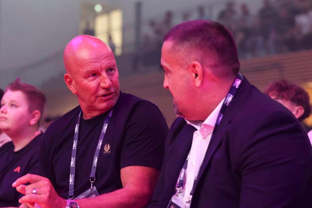 Boxen: KUC Box-Promotion, Falkensee, 06.06.2026 Promoter Ingo Volkmann (Agon, l.) und Promomter Almin Kuc (KUC Boxing)