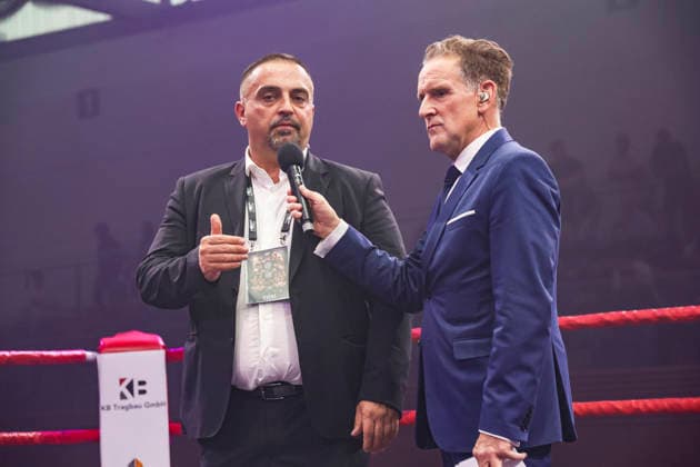 Boxen: KUC Box-Promotion, Falkensee, 06.06.2026 Promomter Almin Kuc (KUC Boxing) und Ingo Rohrbach