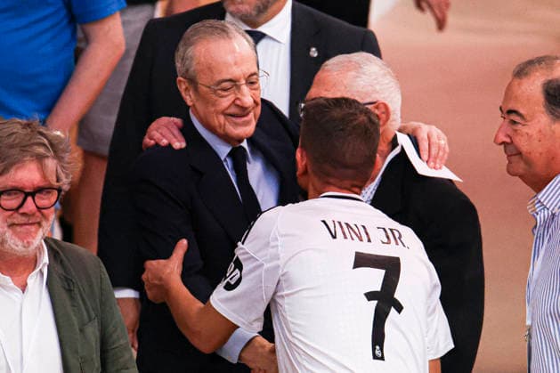 ESP: Real Madrid Presidential Elections 2026 Florentino Perez during the Real Madrid presidential elections 2026. Voters approaching to cast their vote for Florentino Perez or Enrique Riquelme as the next president of Real Madrid at the Real Madrid City Basketball Pavilion, located in Valdebebas, on June 7, 2026 in Madrid. Madrid Spain Futbol