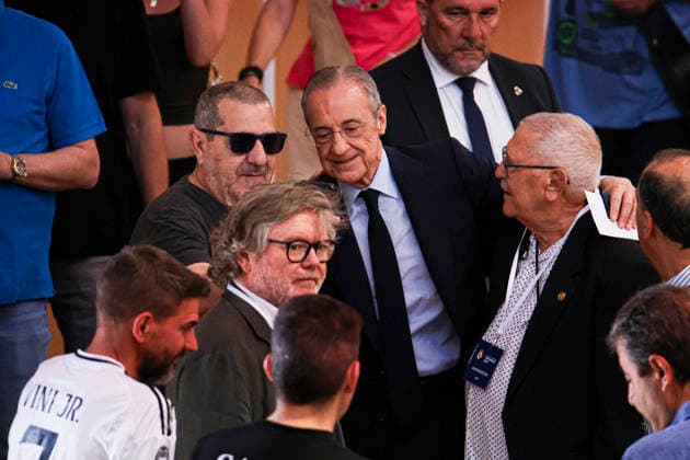 ESP: Real Madrid Presidential Elections 2026 Florentino Perez during the Real Madrid presidential elections 2026. Voters approaching to cast their vote for Florentino Perez or Enrique Riquelme as the next president of Real Madrid at the Real Madrid City Basketball Pavilion, located in Valdebebas, on June 7, 2026 in Madrid. Madrid Spain Futbol