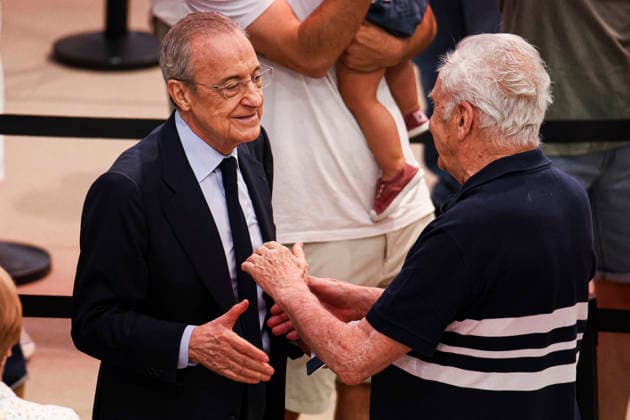 ESP: Real Madrid Presidential Elections 2026 Florentino Perez during the Real Madrid presidential elections 2026. Voters approaching to cast their vote for Florentino Perez or Enrique Riquelme as the next president of Real Madrid at the Real Madrid City Basketball Pavilion, located in Valdebebas, on June 7, 2026 in Madrid. Madrid Spain Futbol