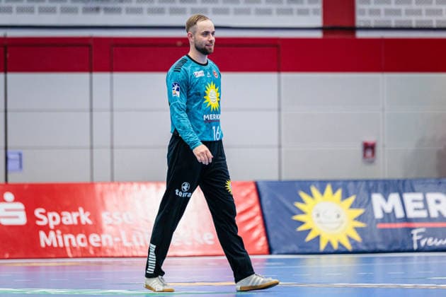 Fredrik Genz (TuS N-Luebbecke, 16) GER, TuS N-Luebbecke vs. HC Oppenweiler Backnang, Handball, 2. Bundesliga, 34. Spieltag, Spielzeit 2025 2026, 06.06.2026 GER, TuS N-Luebbecke vs. HC Oppenweiler Backnang, Handball, 2. Bundesliga, 34. Spieltag, Spielzeit 2025 2026, 06.06.2026 Luebbecke Copyright: xEibner-Pressefoto JanxRollingerx EP_JSK