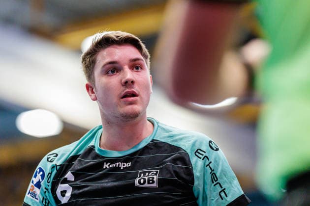 Timm Buck (HC Oppenweiler Backnang, 06) aergert sich GER, TuS N-Luebbecke vs. HC Oppenweiler Backnang, Handball, 2. Bundesliga, 34. Spieltag, Spielzeit 2025 2026, 06.06.2026 GER, TuS N-Luebbecke vs. HC Oppenweiler Backnang, Handball, 2. Bundesliga, 34. Spieltag, Spielzeit 2025 2026, 06.06.2026 Luebbecke Copyright: xEibner-Pressefoto JanxRollingerx EP_JSK