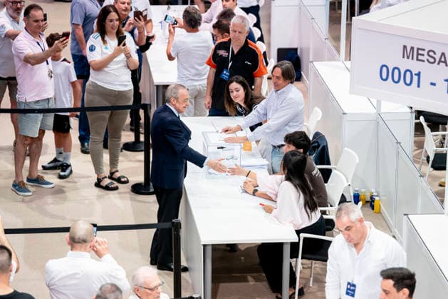 June 7, 2026, Valdebebas, Madrid, Spain: Florentino Perez, candidate for the position of President of Real Madrid during the Real MadridÃ¢â‚¬â ¢s presidential election day at Ciudad Deportiva Real Madrid on June 07, 2026 in Valdebebas, Madrid, Spain. Valdebebas Spain - ZUMAa181 20260607_zaa_a181_009 Copyright: xAngelxPerezxMecax