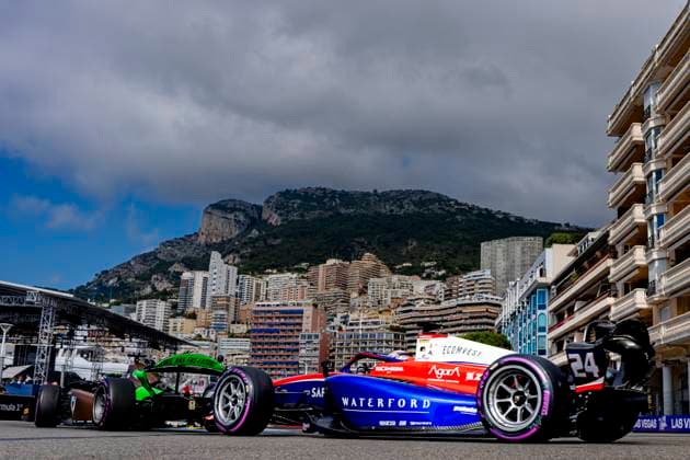 MONACO - Trident Formula 2 driver Laurens van Hoepen during the Formula 2 Monaco Grand Prix on the Monaco Street Circuit on June 6, 2026 in Monaco, Monaco. (Photo by DeFodi Images) -
