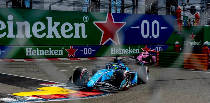 MONACO - DAMS Formula 2 driver Dino Beganovic during the Formula 2 Monaco Grand Prix on the Monaco Street Circuit on June 6, 2026 in Monaco, Monaco. (Photo by DeFodi Images) -