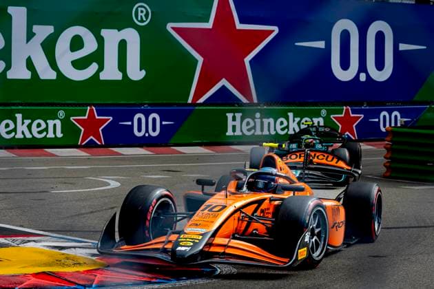 MONACO - MP Motorsport Formula 2 driver Oliver Goethe during the Formula 2 Monaco Grand Prix on the Monaco Street Circuit on June 6, 2026 in Monaco, Monaco. (Photo by DeFodi Images) -