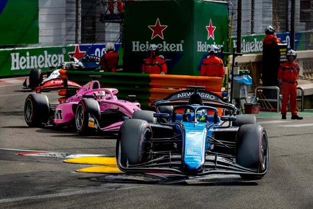 MONACO - DAMS Formula 2 driver Dino Beganovic during the Formula 2 Monaco Grand Prix on the Monaco Street Circuit on June 6, 2026 in Monaco, Monaco. (Photo by DeFodi Images) -