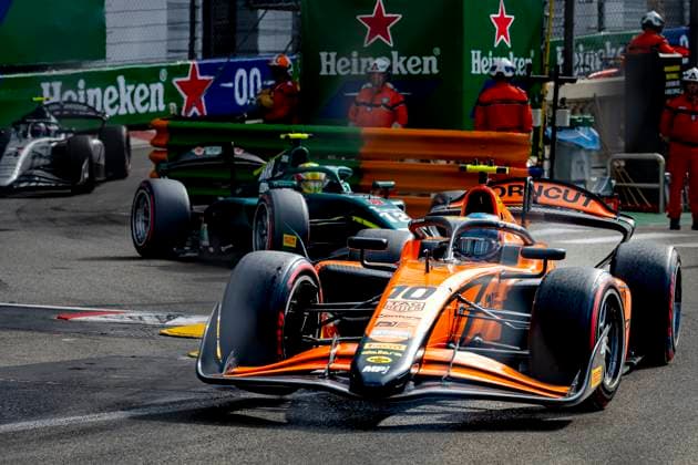 MONACO - MP Motorsport Formula 2 driver Oliver Goethe during the Formula 2 Monaco Grand Prix on the Monaco Street Circuit on June 6, 2026 in Monaco, Monaco. (Photo by DeFodi Images) -