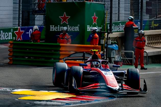 MONACO - Trident Formula 2 driver John Bennett during the Formula 2 Monaco Grand Prix on the Monaco Street Circuit on June 6, 2026 in Monaco, Monaco. (Photo by DeFodi Images) -