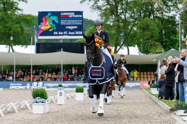 BALVE - LONGINES Balve Optimum 2026, BALVE - LONGINES Balve Optimum 2026 OATLEY Rose (GER), Alive and Kicking 3 Meisterehrung Sektdusche Meisterbad Dressurprüfung Kl. S