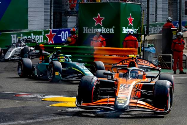 MONACO - MP Motorsport Formula 2 driver Oliver Goethe during the Formula 2 Monaco Grand Prix on the Monaco Street Circuit on June 6, 2026 in Monaco, Monaco. (Photo by DeFodi Images) -