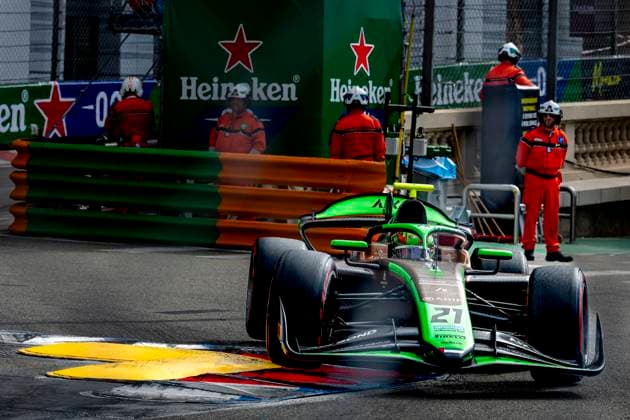 MONACO - Formula 2 driver Cian Chields of PHM Racing during the Formula 2 Monaco Grand Prix on the Monaco Street Circuit on June 6, 2026 in Monaco, Monaco. (Photo by DeFodi Images) -