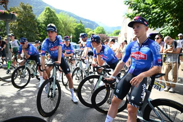 Tour Auvergne - Rhone-Alpes 2026 Stage 1 SAINT-ISMIER, FRANCE - JUNE 07 : Glivar Gal (SLO) of Alpecin - Premier Tech before the start of the race during stage 1 of the 78th edition of Tour Auvergne - Rhone-Alpes an UCI World Tour 2.UWT cycling road race stage for Men Elite of 146.2 km with start in Vizille and finish in Saint-Ismier on June 7, 2026 in Saint-Ismier, France, 07 06 2026 ( Motordriver Guy De Vuyst - Saint-Ismier France  Copyright: xVincentxKalutx