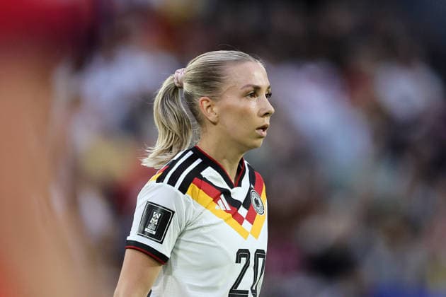 WM Qualifikationsspiel Deutschland vs. Norwegen, Fußball Frauen, Elisa Senß (Deutschland), 05.06.2026, Bild: *** World Cup Qualifier Germany vs Norway, Soccer Women, Elisa Senß Germany , 05 06 2026, Picture