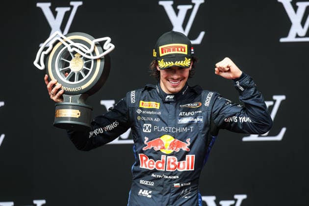 AUTO - FORMULA 2 2026 - MONACO TSOLOV Nikola (bul), Campos Racing, Dallara F2 2024, portrait podium during the 4th round of the 2026 FIA Formula 2 Championship from June 5 to 7, 2026 on the Circuit de Monaco, in Monte-Carlo, Monaco - Monte-CarloMonaco  Copyright: xEricxAlonsox