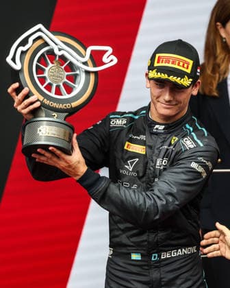 AUTO - FORMULA 2 2026 - MONACO BEGANOVIC Dino (swe), DAMS Lucas Oil, Dallara F2 2024, portrait podium during the 4th round of the 2026 FIA Formula 2 Championship from June 5 to 7, 2026 on the Circuit de Monaco, in Monte-Carlo, Monaco - Monte-CarloMonaco  Copyright: xEricxAlonsox