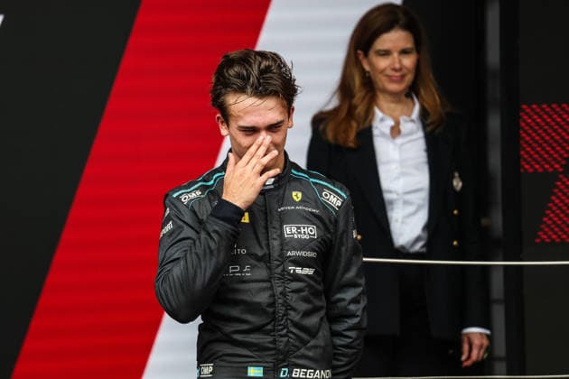 AUTO - FORMULA 2 2026 - MONACO BEGANOVIC Dino (swe), DAMS Lucas Oil, Dallara F2 2024, portrait podium during the 4th round of the 2026 FIA Formula 2 Championship from June 5 to 7, 2026 on the Circuit de Monaco, in Monte-Carlo, Monaco - Monte-CarloMonaco  Copyright: xEricxAlonsox
