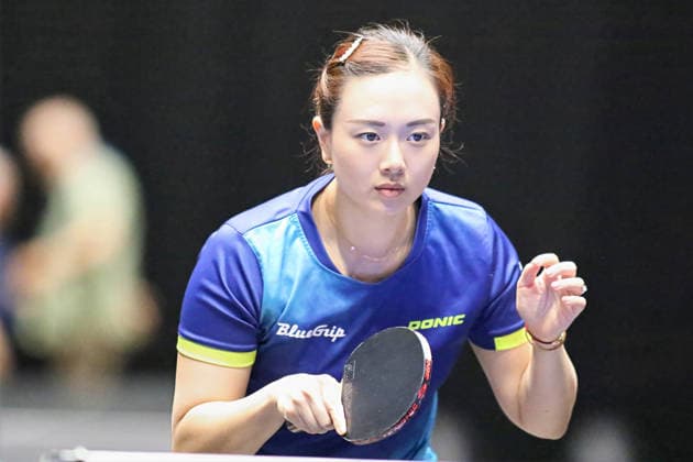 Yuan Wan im Fokus. GER Erfurt TT Finals 2026 Deutsche Meisterschaft, Tischtennis Messehalle Erfurt 07.06.2026. GER Erfurt TT Finals 2026 Deutsche Meisterschaft, Tischtennis Messehalle Erfurt 07.06.2026 Thueringen Deutsche Meiterschaft 06.06.2026 Erfurt