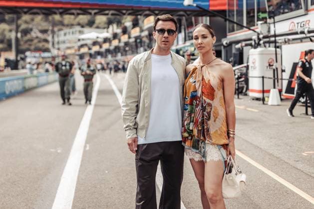 Mario Goetze mit Ehefrau Ann Kathrin Goetze in der Boxengasse, Grosser Preis von Monaco, Motorsport, Formel 1, Saison 2026, 07.06.2026 Grosser Preis von Monaco, Motorsport, Formel 1, Saison 2026, 07.06.2026