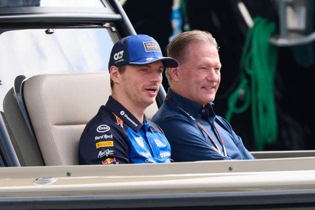 F1 Grand Prix of Monaco Max Verstappen of the Netherlands and Oracle Red Bull Racing and Jos Verstappen arrives to the paddock in boat during the F1 Grand Prix of Monaco at Circuit de Monaco on June 7, 2026, in Monte-Carlo, Monaco. Monte-Carlo Circuit de Monaco Monte-Carlo Monaco RL_F1GPMCO_2K26_000583 Copyright: xRicardoxLarreinax