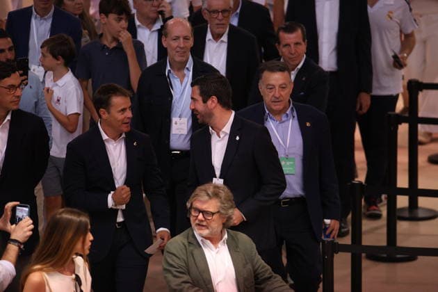 ESP: Real Madrid Presidential Elections 2026 Enrique Riquelme during the Real Madrid presidential elections 2026. Voters approaching to cast their vote for Florentino Perez or Enrique Riquelme as the next president of Real Madrid at the Real Madrid City Basketball Pavilion, located in Valdebebas, on June 7, 2026 in Madrid. Madrid Spain Futbol