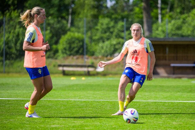 260607 Ida Björnberg of Sweden during a training session with the womenÂ s under 23 national team, Nationalteam on June 7, 2026 in Kalmar. Photo: Suvad Mrkonjic BILDBYRAN COP 170 SM0469 fotboll football soccer fotball u23 under 23 träning practice training sverige sweden dam bbeng sverige sweden