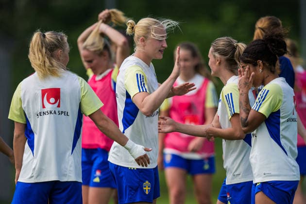 260607 Wilma Leidhammar of Sweden during a training session with the womenÂ s under 23 national team, Nationalteam on June 7, 2026 in Kalmar. Photo: Suvad Mrkonjic BILDBYRAN COP 170 SM0469 fotboll football soccer fotball u23 under 23 träning practice training sverige sweden dam bbeng sverige sweden