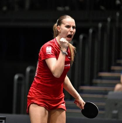 Titelverteidigerin Annett Kaufmann (SV DJK Kolbermoor) erreicht durch einen Sieg über Nina Mittelham (ttc berlin esatside) erneut das DM-Finale Titelverteidigerin Annett Kaufmann (SV DJK Kolbermoor) erreicht durch einen Sieg über Nina Mittelham (ttc berlin esatside) erneut das DM-Finale und greift nach dem dritten Sieg in Folge - Finaltag der Deutschen Meisterschaften der Damen und Herren am 7. Juni 2026 in der Messe Erfurt im Rahmen der 3. Deutschen Tischtennis-Finals in Erfurt. Erfurt Messe Erfurt Thüringen Deutschland
