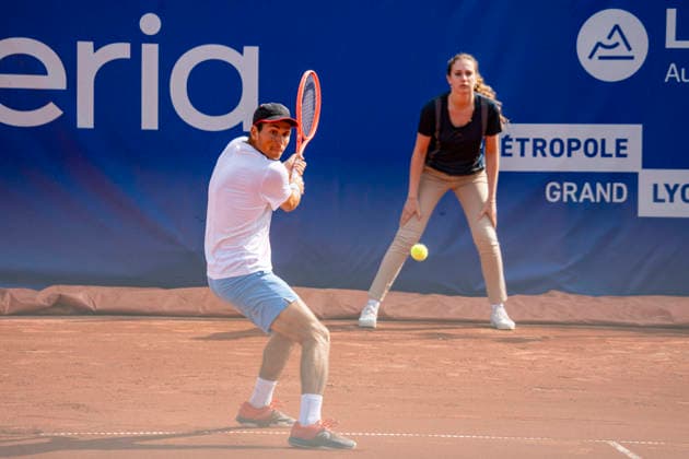TENNIS : Open Sopra Steria - Lyon Villeurbanne 07 06 2026 Le suisse Luca STAEHELI affronte le francais Goeffrey BLANCANEAUX lors des qualifications du tournoi de tennis ATP, Tennis Herren Challenger Tour, Open Sopra Steria Ã Lyon-Villeurbanne, le 07 06 2026. Photo Sandrine Thesillat PsNewZ  Copyright: xSandrinexTHESILLATx