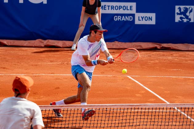 TENNIS : Open Sopra Steria - Lyon Villeurbanne 07 06 2026 Le suisse Luca STAEHELI affronte le francais Goeffrey BLANCANEAUX lors des qualifications du tournoi de tennis ATP, Tennis Herren Challenger Tour, Open Sopra Steria Ã Lyon-Villeurbanne, le 07 06 2026. Photo Sandrine Thesillat PsNewZ  Copyright: xSandrinexTHESILLATx