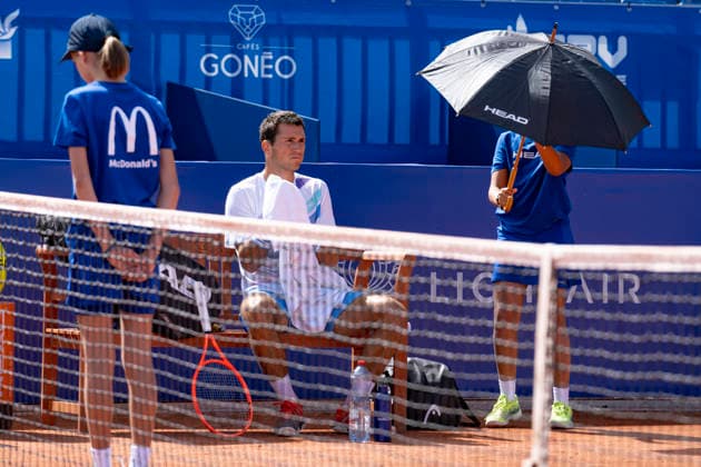 TENNIS : Open Sopra Steria - Lyon Villeurbanne 07 06 2026 Le suisse Luca STAEHELI affronte le francais Goeffrey BLANCANEAUX lors des qualifications du tournoi de tennis ATP, Tennis Herren Challenger Tour, Open Sopra Steria Ã Lyon-Villeurbanne, le 07 06 2026. Photo Sandrine Thesillat PsNewZ  Copyright: xSandrinexTHESILLATx
