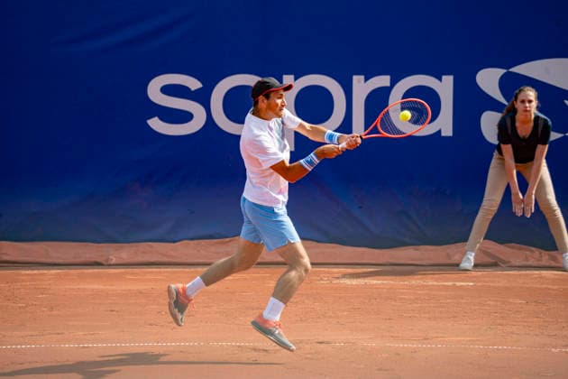 TENNIS : Open Sopra Steria - Lyon Villeurbanne 07 06 2026 Le suisse Luca STAEHELI affronte le francais Goeffrey BLANCANEAUX lors des qualifications du tournoi de tennis ATP, Tennis Herren Challenger Tour, Open Sopra Steria Ã Lyon-Villeurbanne, le 07 06 2026. Photo Sandrine Thesillat PsNewZ  Copyright: xSandrinexTHESILLATx