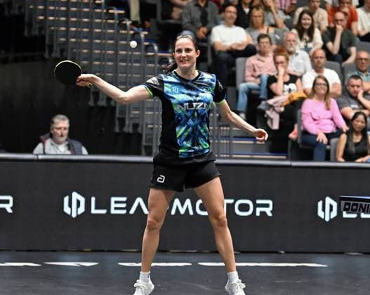 Sabine Winter (TSV Dachau) erreicht durch einen Sieg über Lisa Wang (1. FC Saabrücken-TT)) das DM-Finale und greift nach ihrem dritten Titel Sabine Winter (TSV Dachau) erreicht durch einen Sieg über Lisa Wang (1. FC Saabrücken-TT)) das DM-Finale und greift nach ihrem dritten Titel - Finaltag der Deutschen Meisterschaften der Damen und Herren am 7. Juni 2026 in der Messe Erfurt im Rahmen der 3. Deutschen Tischtennis-Finals in Erfurt. Erfurt Messe Erfurt Thüringen Deutschland