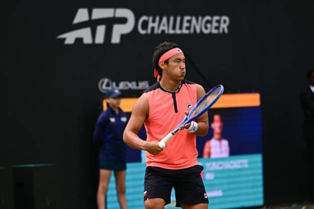 Tennis Lexus Birmingham Open WTA125 ATP, Tennis Herren Challenger Yunchaokete Bu of China during the Lexus Birmingham Open WTA125 ATP Challenger tennis at Edgbaston Priory Club, Birmingham, UK on 7 June 2026. Birmingham Edgbaston Priory Club West Midlands UK Editorial use only , Copyright: xDennisxGoodwinx PSI-24321-0005