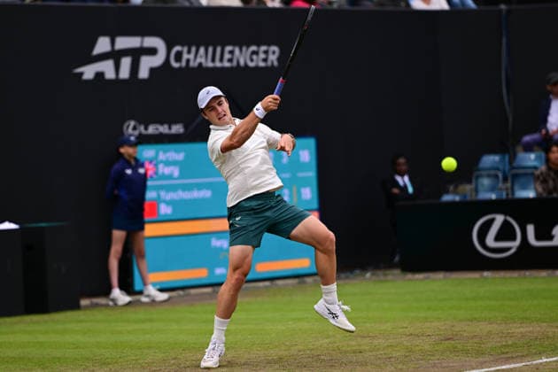 Tennis Lexus Birmingham Open WTA125 ATP, Tennis Herren Challenger Arthur Fery of Great Britain returns during the Lexus Birmingham Open WTA125 ATP Challenger tennis at Edgbaston Priory Club, Birmingham, UK on 7 June 2026. Birmingham Edgbaston Priory Club West Midlands UK Editorial use only , Copyright: xDennisxGoodwinx PSI-24321-0018