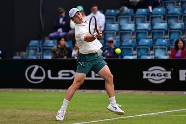 Tennis Lexus Birmingham Open WTA125 ATP, Tennis Herren Challenger Arthur Fery of Great Britain returns during the Lexus Birmingham Open WTA125 ATP Challenger tennis at Edgbaston Priory Club, Birmingham, UK on 7 June 2026. Birmingham Edgbaston Priory Club West Midlands UK Editorial use only , Copyright: xDennisxGoodwinx PSI-24321-0025