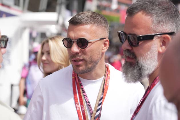 07.06.2026, Circuit de Monaco, Monte Carlo, Formel 1 Louis Vuitton Grand Prix Monaco 2026 ,im Bild Fussballer Mario Götze mit Fussballer Lukas Podolski (Photo by Hasan Bratic DeFodi Images) -