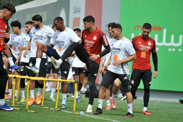 Dernier EntraInement de l Equipe nationale Algerien derniere seance d entrainement de l equipe nationale algerienne, au centre technique national de sidi moussa a Alger en Algerie le 07 Juin 2026, avente depart ver la coupe du Monde 2026 (Photo By Ohtmane APP) Alger Algeria Copyright: xAlgÃ riexPressexPhotosxAPPxOhtmanex xAPPx DSC_4526.jpeg