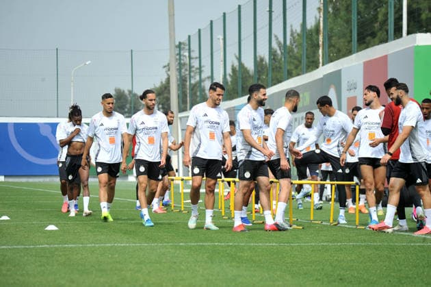 Dernier EntraInement de l Equipe nationale Algerien derniere seance d entrainement de l equipe nationale algerienne, au centre technique national de sidi moussa a Alger en Algerie le 07 Juin 2026, avente depart ver la coupe du Monde 2026 (Photo By Ohtmane APP) Alger Algeria Copyright: xAlgÃ riexPressexPhotosxAPPxOhtmanex xAPPx DSC_4527.jpeg