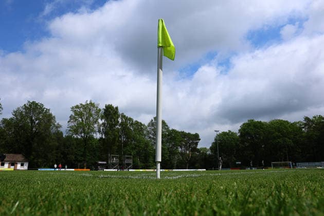Der A-Platz in Heeslingen. Hier tragen der Eimsbütteler TV und der Blumenthaler SV das dritte Aufstiegsspiel zur Regionalliga Nord aus. Fußball I Herren I Aufstiegsrunde zur Regionalliga Nord I Saison 2025-2026 I 3. Spiel I Eimsbütteler TV - Blumenthaler SV I 07.06.2026 I A-Platz Heeslingen