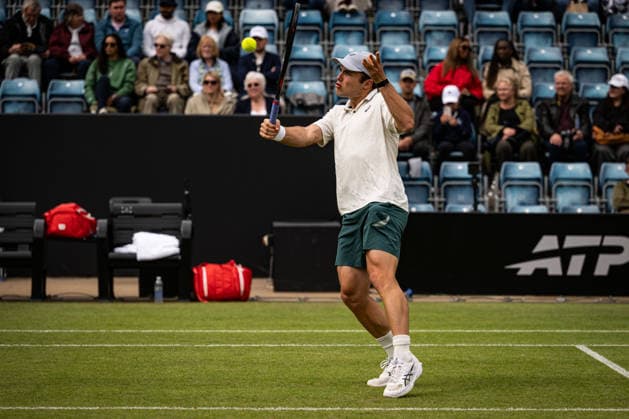 RECORD DATE NOT STATED 6th June 2026; The Edgbaston Priory Club, Birmingham, Midlands, England; 2026 Lexus Birmingham Open Tennis, Day Eight; Arthur Fery (GBR) plays a volley in his semi final match against Yunchaokete Bu (CHN) GodfreyxPitt