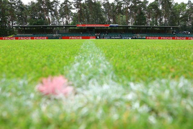 Der A-Platz in Heeslingen. Hier tragen der Eimsbütteler TV und der Blumenthaler SV das dritte Aufstiegsspiel zur Regionalliga Nord aus. Fußball I Herren I Aufstiegsrunde zur Regionalliga Nord I Saison 2025-2026 I 3. Spiel I Eimsbütteler TV - Blumenthaler SV I 07.06.2026 I A-Platz Heeslingen