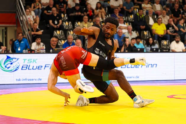 RINGEN - Deutsche Meisterschaften 2026 65kg Freistil: Andre Clarke (ASV Mainz 88) gegen Kevin Henkel (SV Freiburg-Haslach)