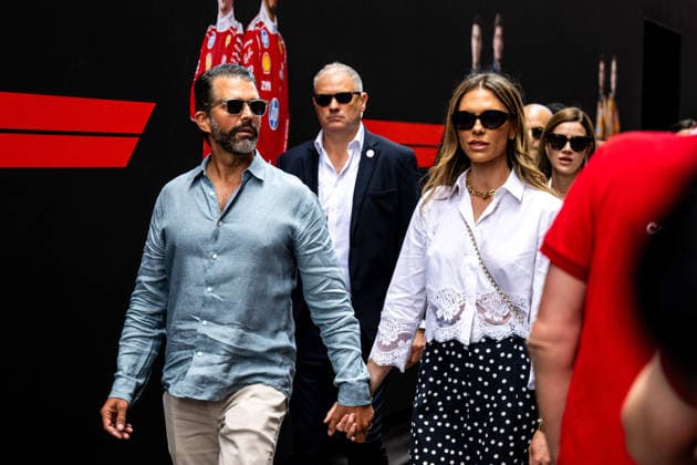 F1 - MONACO GRAND PRIX 2026 Donald Trump Jr and his wife Bettina Anderson during the Formula 1 Grand Prix de Canada 2026, 6th round of the 2026 Formula One World Championship, WM, Weltmeisterschaft from June 5 to 7, 2026 on the Circuit de Monaco, in Monte-Carlo, Monaco - Monte-CarloMonaco  Copyright: xALBERTOxVIMERCATIx