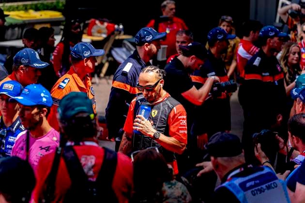 MONACO - Formula 1 driver Lewis Hamilton of Scuderia Ferrari HP during the Formula 1 Monaco Grand Prix on the Monaco Street Circuit on June 6, 2026 in Monaco, Monaco. (Photo by DeFodi Images) -