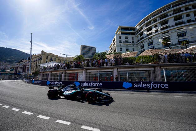 Formula 1 Grand Prix de Monaco 2026 - Round 8 - Circuit de Monaco (63) George Russell (GBR) - Mercedes-AMG PETRONAS F1 Team - Mercedes W17 - Mercedes E Performance during the Saturday of Formula 1 Grand Prix de Monaco 2026 at Circuit de Monaco in Monte Carlo, Monaco. Round 8 of the 2026 FIA Formula One World Championship, WM, Weltmeisterschaft held June 5-7, 2026. The iconic Circuit de Monaco, the jewel of the Formula 1 calendar, winds through the narrow streets of Monte Carlo in the Principality of Monaco. Photo by Alessio De Marco ABACAPRESS.COM Monte Carlo Monaco Monaco  Copyright: xDexMarcoxAlessio ABACAx