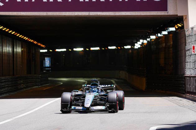 Formula 1 Grand Prix de Monaco 2026 - Round 8 - Circuit de Monaco (63) George Russell (GBR) - Mercedes-AMG PETRONAS F1 Team - Mercedes W17 - Mercedes E Performance during the Saturday of Formula 1 Grand Prix de Monaco 2026 at Circuit de Monaco in Monte Carlo, Monaco. Round 8 of the 2026 FIA Formula One World Championship, WM, Weltmeisterschaft held June 5-7, 2026. The iconic Circuit de Monaco, the jewel of the Formula 1 calendar, winds through the narrow streets of Monte Carlo in the Principality of Monaco. Photo by Alessio De Marco ABACAPRESS.COM Monte Carlo Monaco Monaco  Copyright: xDexMarcoxAlessio ABACAx
